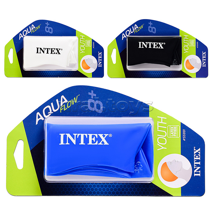 Шапка для плавания из силикона, от 8 лет, 3 цвета, 55991 INTEX