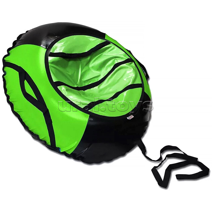 Санки-ватрушка, серия "Спорт", 120см, черно-зеленая (в пакете)