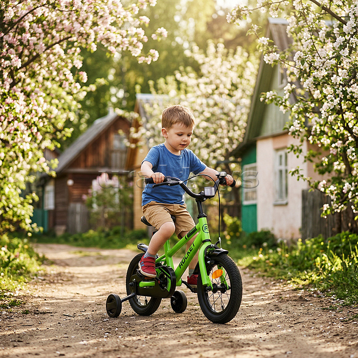 Велосипед 12" Rocket Gloss, цвет зеленый