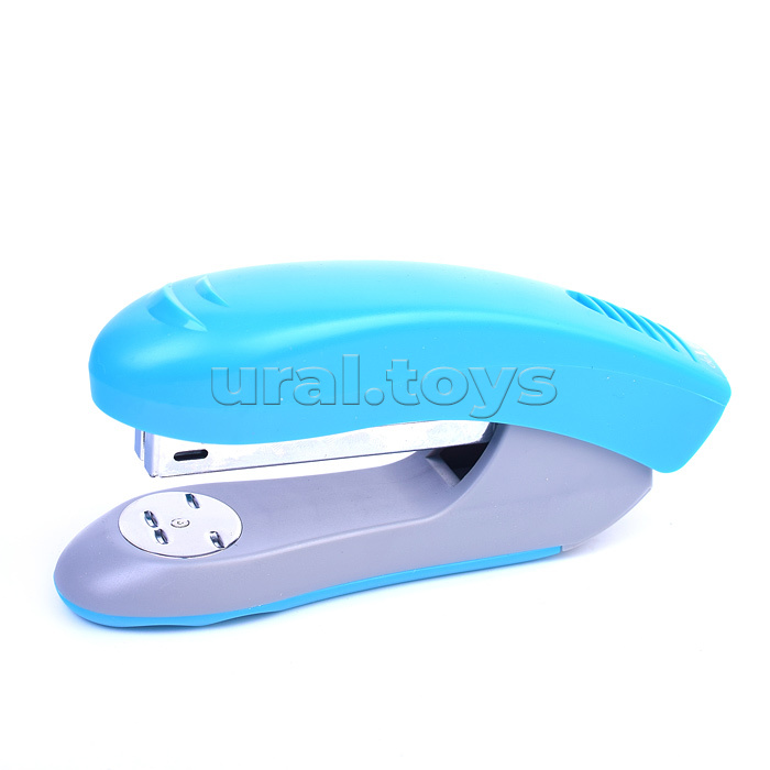 Степлер "Neon" 24/6&26/6 (мощность 20 листов, глубина скрепления 59 мм) пластиковый, в картонной коробке, неоновый голубой