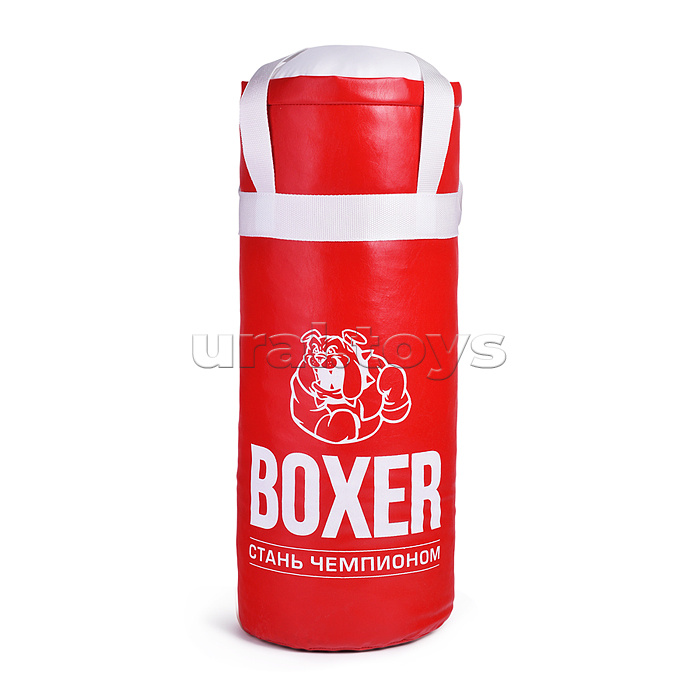 Боксерский набор №3А 50см (груша - экокожа; перчатки - текстиль) красный
