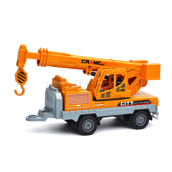 Машина "Трактор-погрузчик" с краном (свет, звук) в коробке