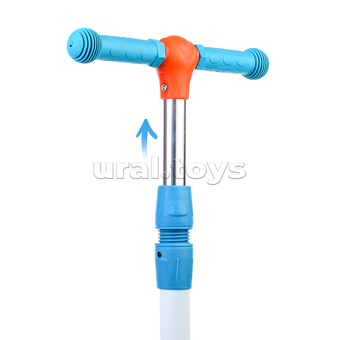 Самокат 3-х кол., голубой, PU, ABEC 7, в коробке