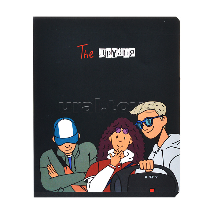 Тетрадь 48л. клетка, А5 "Друзья" скрепка