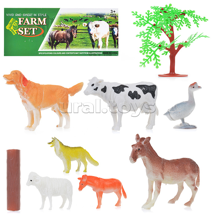 Набор животных "На ферме" в пакете