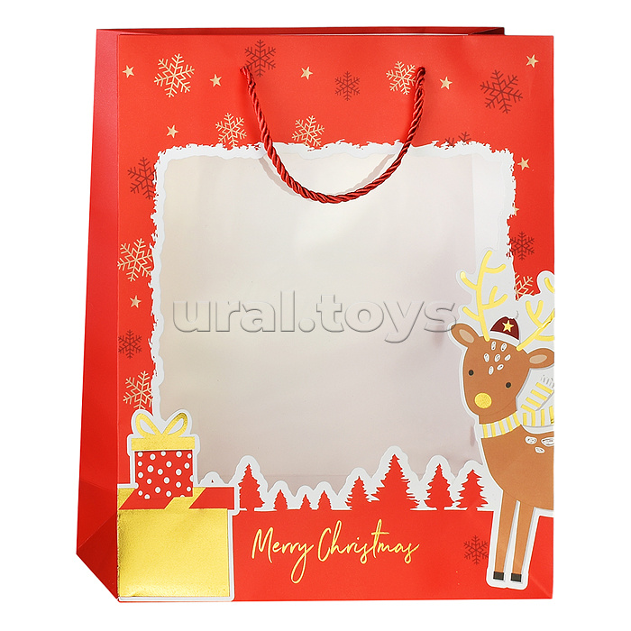Пакет подарочный "Новогодние чудеса" 26*32*10см.