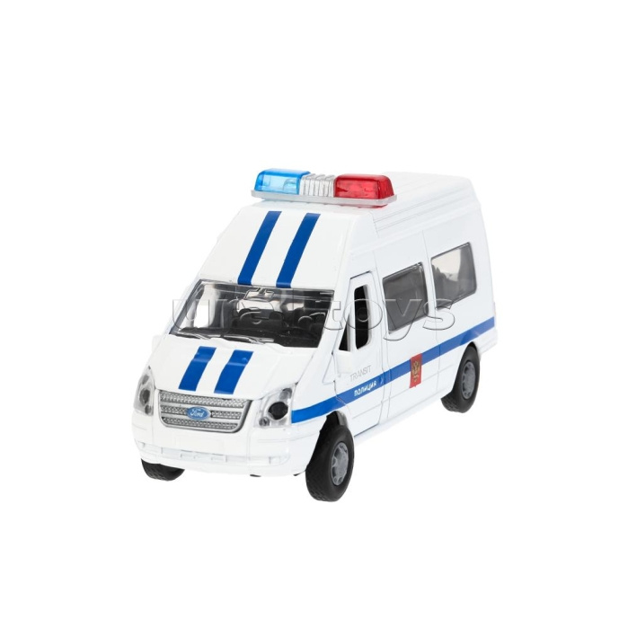 Машина металл свет-звук Ford Transit 13 см, (двери, багаж.) инерц., Машина металл свет-звук Ford Transit 13 см, (двери, багаж.) инерц.,