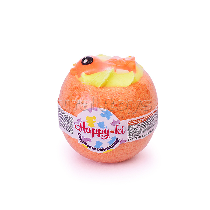 Шипучая соль для ванн 130г Чаша с пеной и игрушкой "Happyki"