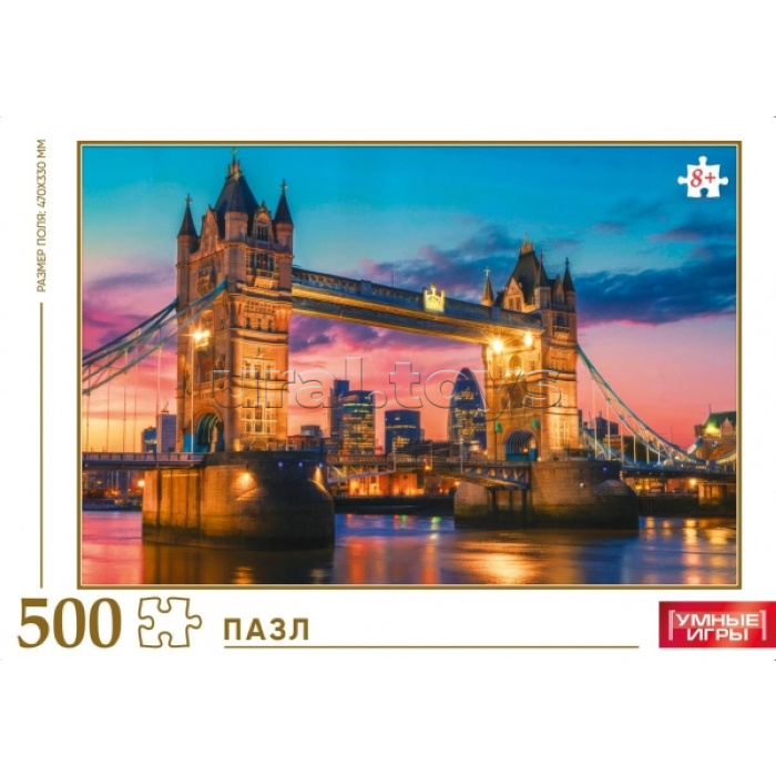 Пазлы 500 "Тауэрский мост" 225х320х40 мм