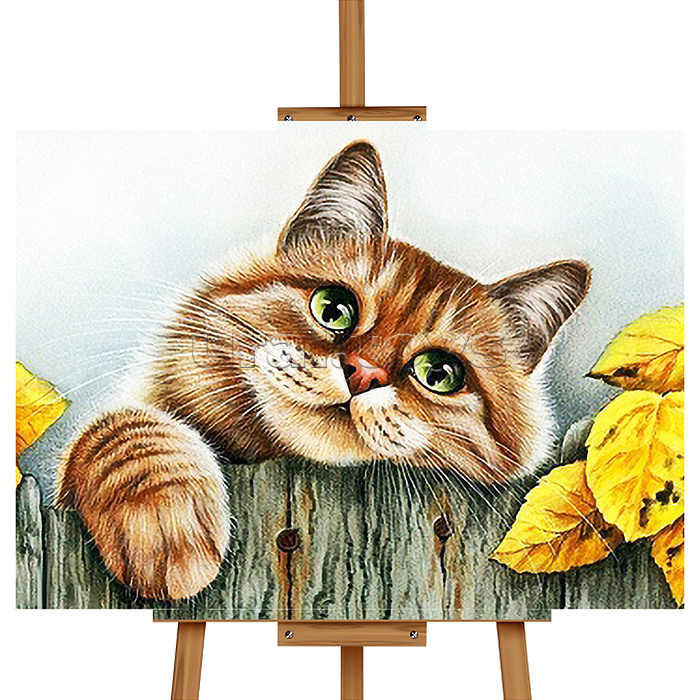 Картина по номерам "Рыжая кошечка" 30*20 см.
