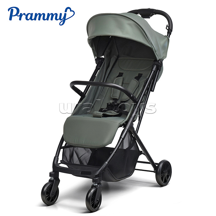 Детская прогулочная коляска-трость Prammy, зеленый