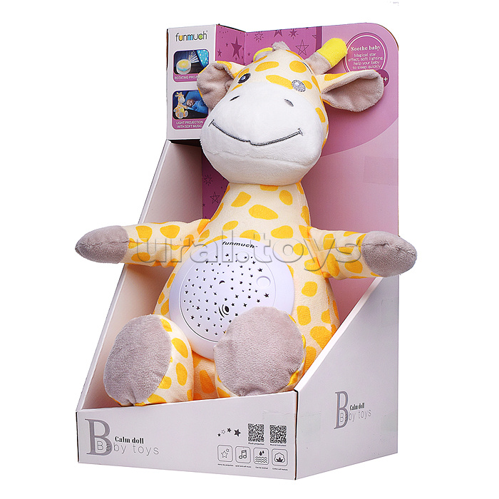 Жираф "Веселый жираф" свет, звук, в коробке