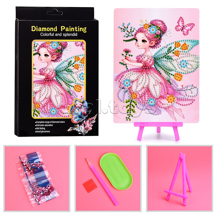 Мозаика алмазная "Маленькая фея" 15*20см