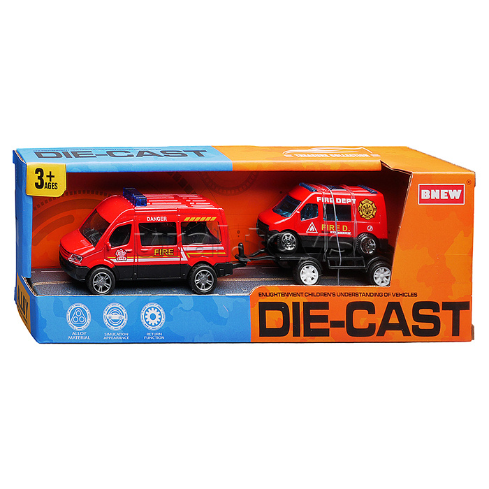 Машина "Пожарная служба" металл, вкоробке