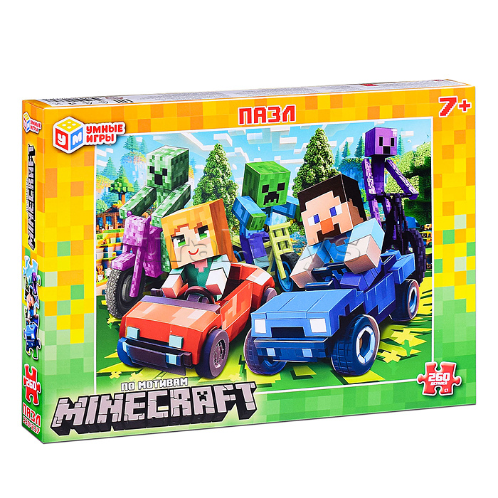 Пазлы 260 "По мотивам Minecraft" 285х190х33 мм. Пазлы 260 "По мотивам Minecraft" 285х190х33 мм.
