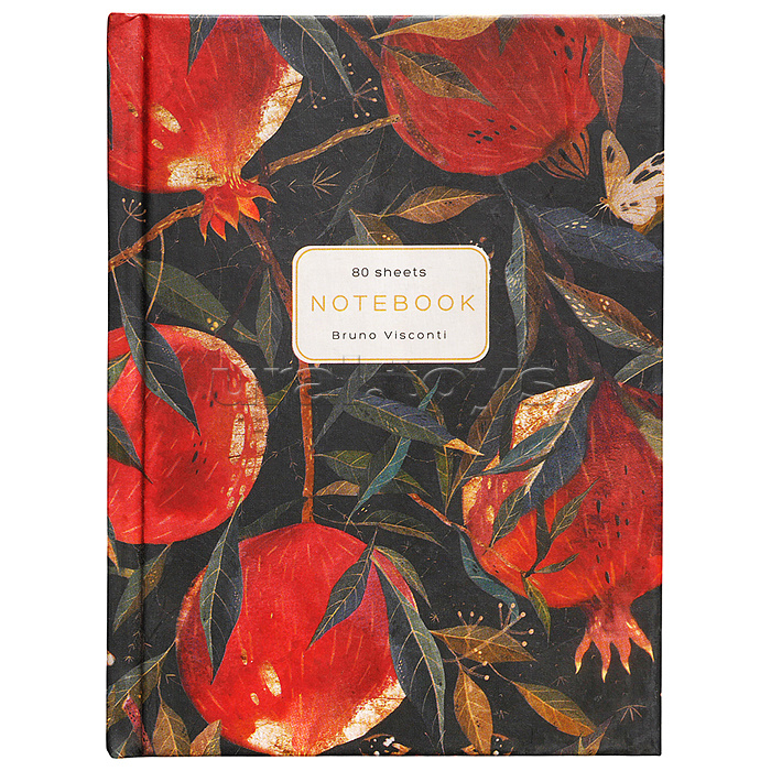 Блокнот-престиж А6 80 л. "Flora. Гранат"