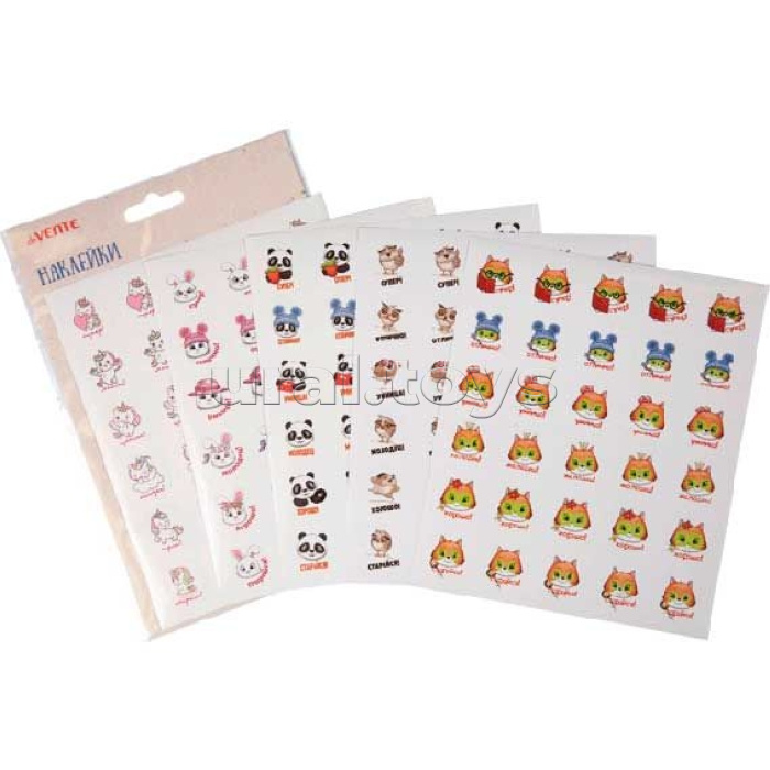 Набор наклеек оценок 5 дизайнов, 150 шт, в пластиковом пакете с блистерным подвесом Набор наклеек оценок 5 дизайнов, 150 шт, в пластиковом пакете с блистерным подвесом