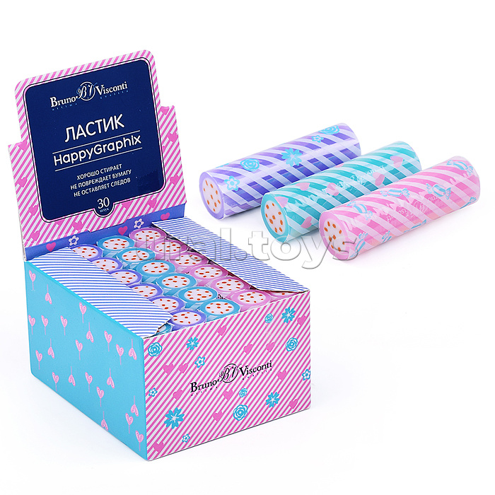 Ластик "HappyGraphix. Candy", 4 цвета Ластик "HappyGraphix. Candy", 4 цвета