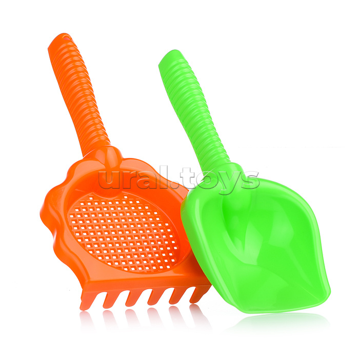 Песочный набор 2пр.(грабли-ситечко 25см, совок 26см)