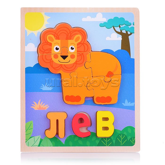 Пазл-вкладыш "Лев" Пазл-вкладыш "Лев"