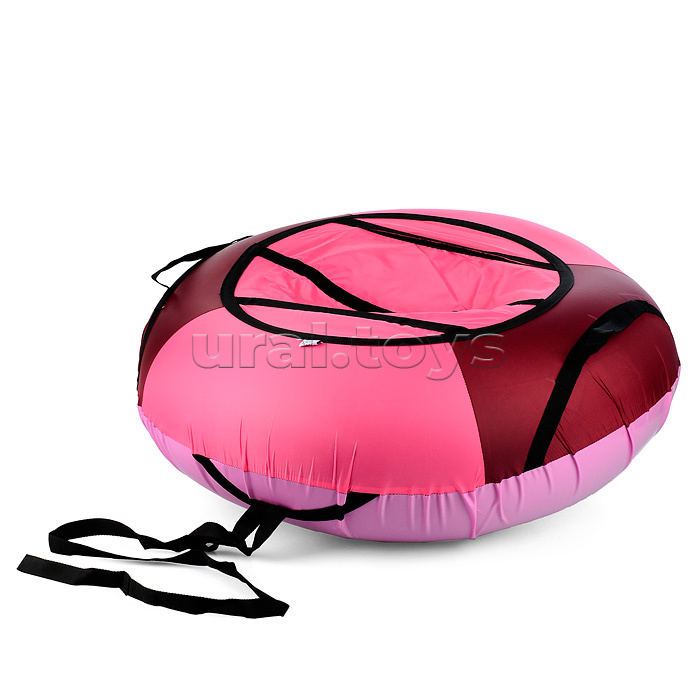 Санки-ватрушка, серия "Эконом", 100см, цвет - вишневый-розовый яркий. (в пакете)