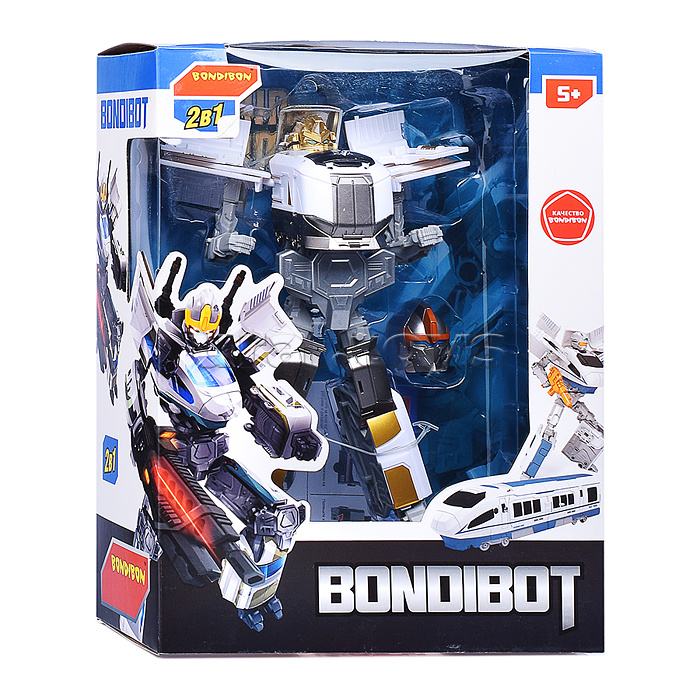 Трансформер 2в1 Bondibot. Робот-поезд, цвет коричневый, BOX 27,6х21,3х10,9см Трансформер 2в1 Bondibot. Робот-поезд, цвет коричневый, BOX 27,6х21,3х10,9см