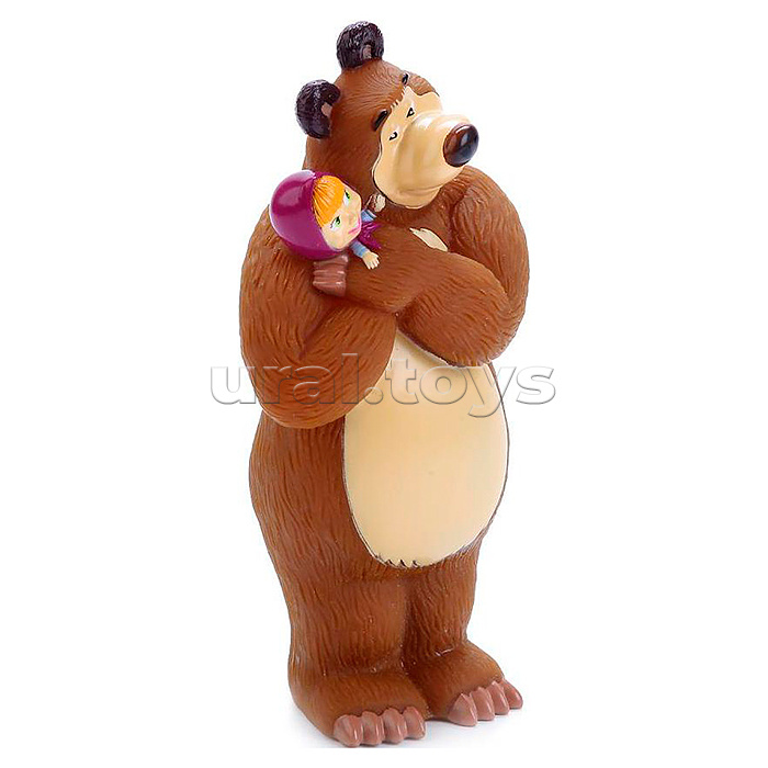 Фигурка для ванной "Маша и Медведь" Медведь с Машей на руках, в сетке