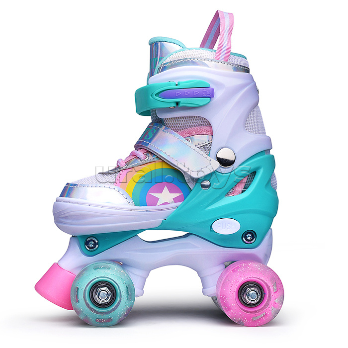 Ролики детские, размер S, 4 колеса (цвет зеленый)