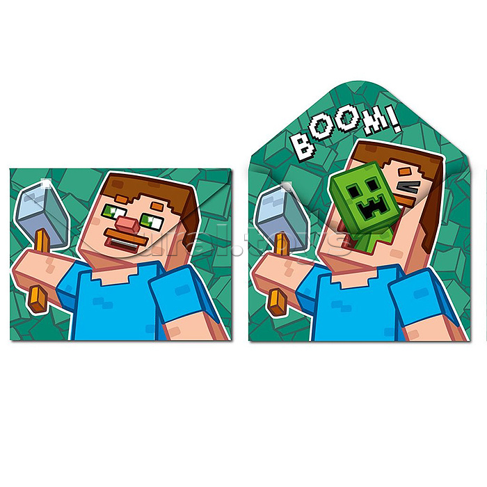 Папка-конверт на кнопке А4, пластик, "My game Огурец" 180 мкм, двусторонняя печать