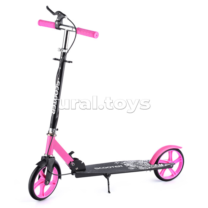 Самокат 2-х кол., розовый, PU/ 200 мм, ABEC 7, в коробке