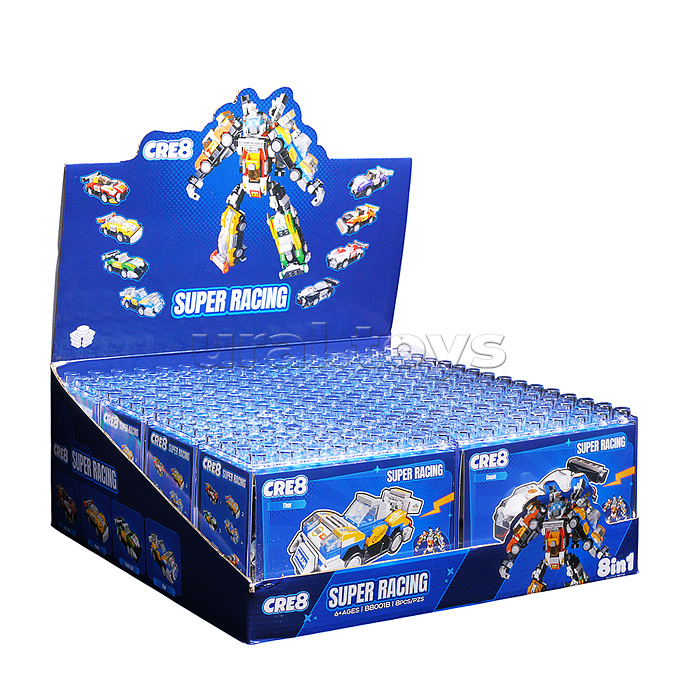 Конструктор "Робот-суперкары" 8 в 1 в коробке