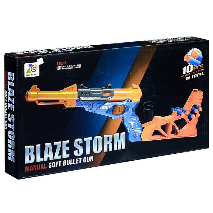 Бластер с мягкими полимерными пулями, в коробке