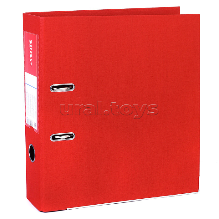 Папка с арочным механизмом A4 75 мм PP двусторонний разобранная, металлическая окантовка, запечатка форзаца, наварной карман с этикеткой, красная