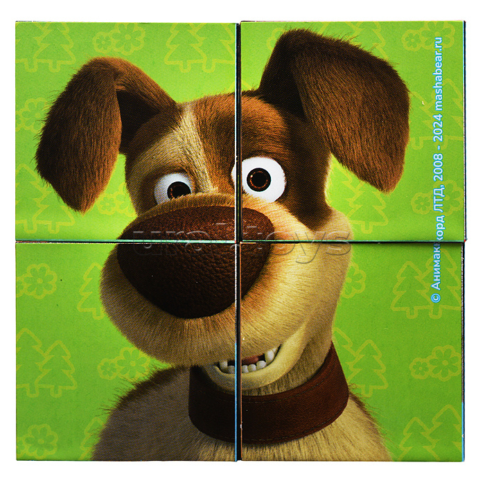 Кубики 4шт "Маша и Медведь" (Анимаккорд)