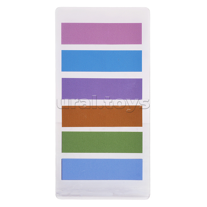 Набор самоклеящихся этикеток-закладок "Metallic" пластиковые металлизированные 44x12 мм, 6x20 листов, 6 цветов Набор самоклеящихся этикеток-закладок "Metallic" пластиковые металлизированные 44x12 мм, 6x20 листов, 6 цветов