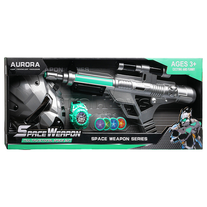 Набор оружия "Защитник вселенной" (свет, звук) на батарейках, в коробке