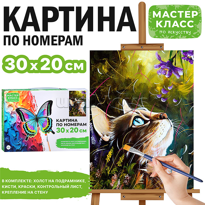 Набор для рисования "Картина по номерам 30х20 см. Кошечка"