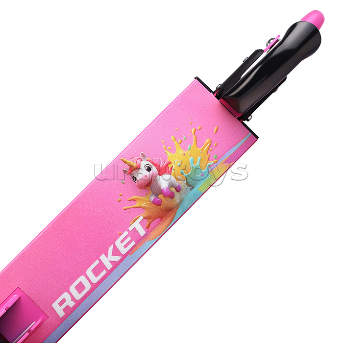 Самокат 2-х колесный ROCKET,колеса PU/ 125 мм, ABEC 7, розовый (в пакете)