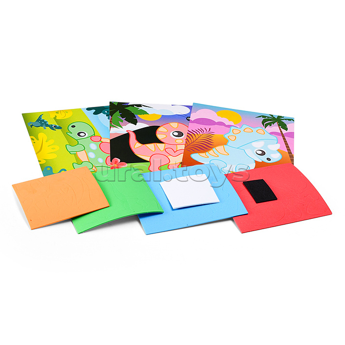 Мягкая картинка. Дино детки. 3 в 1