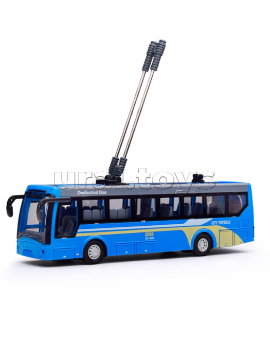 Автобус "Автокруиз" (световые эффекты) цвет голубой , р/у, 27 MHz, в коробке