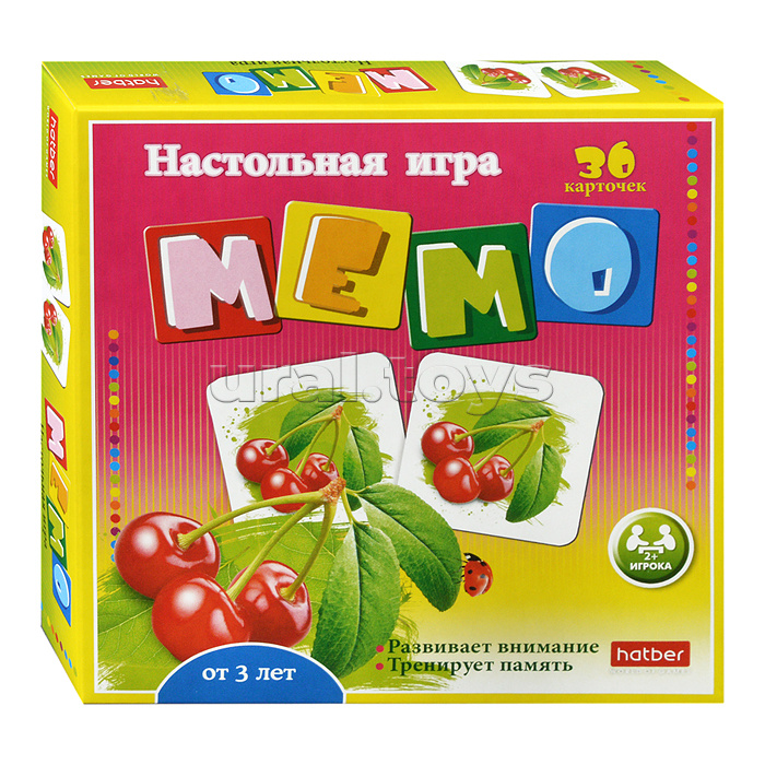 Настольная игра МЕМО "Фруктовый коктейль" 36 карточек
