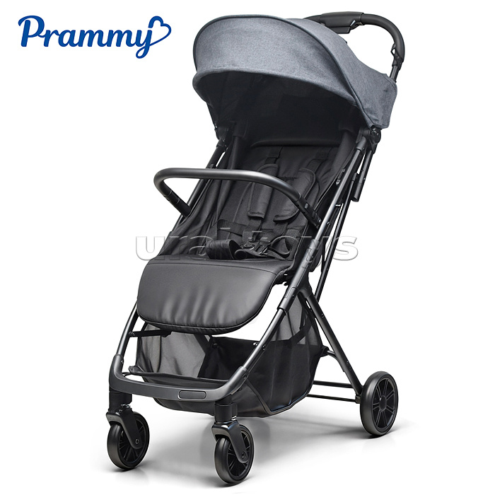 Коляска прогулочная Prammy Black, черный (в коробке)