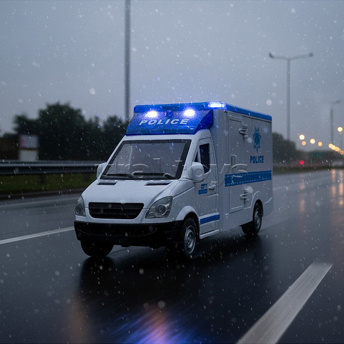 Машина "Rescue service" свет, звук) цвет синий, в коробке