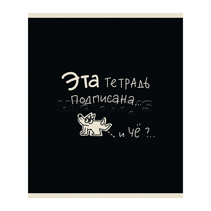 Тетрадь 48л. клетка, А5 "Тетрадь подписана" скрепка