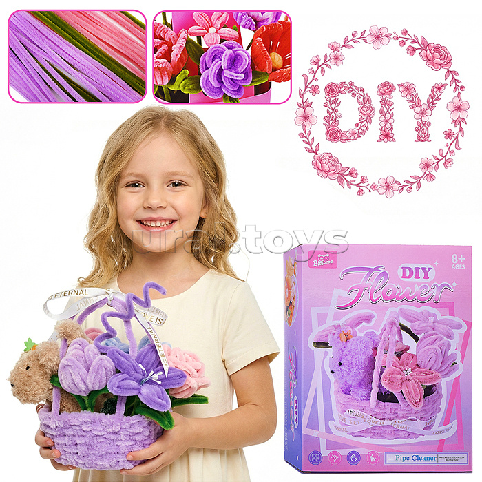 Набор творческая мастерская "Цветы в корзинке-6" в коробке