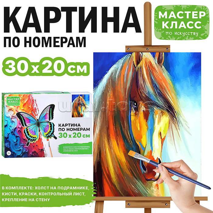 Набор для рисования "Картина по номерам 20*30 см. Лошадка"