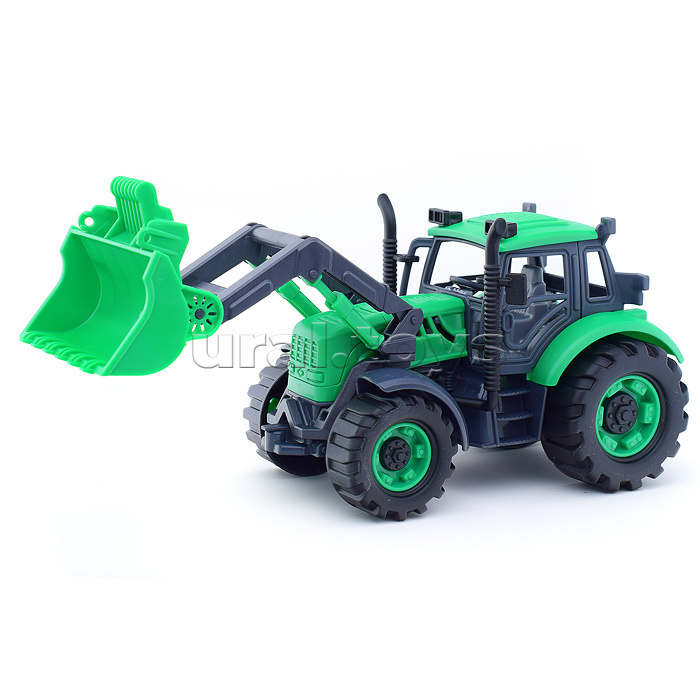 Погрузчик "Прогресс" инерционный (зелёный) (в лотке)