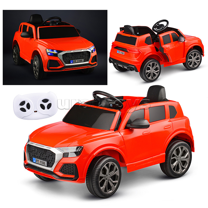 Электромобиль "Супер вояж" на аккумуляторе, с р/у управлением, в коробке (красный)