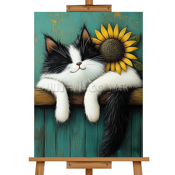 Набор для рисования "Картина по номерам 30х20 см. Жизнь кошачья"
