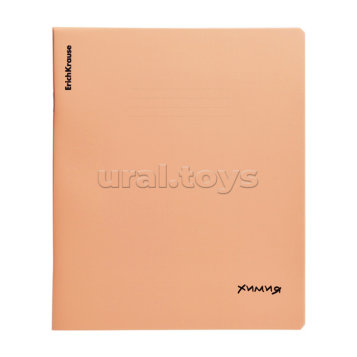 Тетрадь 48 л., клетка, Химия, с пластиковой обложкой, на скобе